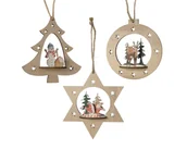 Bombki - Zawieszka Na Choinkę Z Drewna Ozdoba Dekoracja - miniaturka - grafika 1