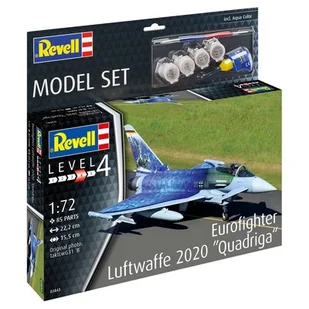 Revell Zestaw modelarski Eurofighter "Luftwaffe 2020 Quadriga" (z farbami) 63843 - Modele do sklejania - miniaturka - grafika 1