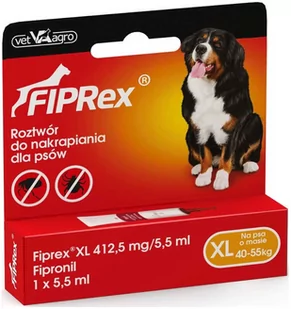 Fiprex Spot-on solution dla psów - XL: 40-55 kg (1 pipeta x 5,5 ml) - Artykuły przeciw pasożytom - miniaturka - grafika 1