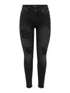 Spodnie damskie - ONLY OnlBlush Mid Raw dżinsy damskie skinny fit, Washed Black, 30-XL - miniaturka - grafika 1
