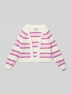Kurtka z dzianiny o kroju comfort fit ze wzorem z grubego ściegu model ‘NORDIC’ - Swetry dla dziewczynek - miniaturka - grafika 1