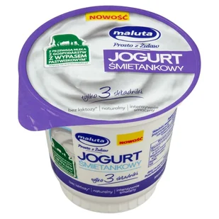 Jogurt Śmietankowy 9% Tł. 220G Maluta - Soki i napoje niegazowane - miniaturka - grafika 1
