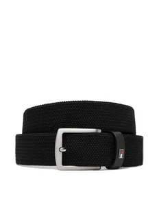 Tommy Hilfiger Pasek Męski Denton Elastic 3.5 AM0AM13354 Czarny - Paski - miniaturka - grafika 1