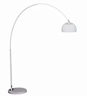 Lumina Deco AZURRO B1 lampa podłogowa biała na wysięgniku z granitową podstawą E27 - Lampy stojące - miniaturka - grafika 1