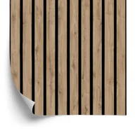 Tapety - Tapeta Lamele Imitujące Drewno Dąb Naturalny - miniaturka - grafika 1
