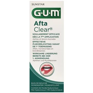 GUM GUM AftaClear płyn do płukania 120ml P0000005478 - Płyny do płukania jamy ustnej - miniaturka - grafika 1