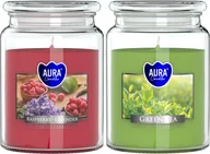 Świece - ZESTAW DUŻA Świeca zapachowa w słoiku BISPOL Aura 100H MIX "5" 2szt. - miniaturka - grafika 1