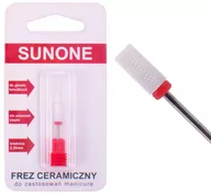 Frezarki do paznokci - Sunone Frez ceramiczny walec delikatny do manicure & pedicure - czerwony - miniaturka - grafika 1