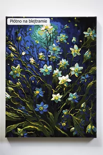 Van Goghiem cz.2, w stylu van Gogh, kwiaty, noc, malowanie po numerach, blejtram - Malowanie po numerach - miniaturka - grafika 1