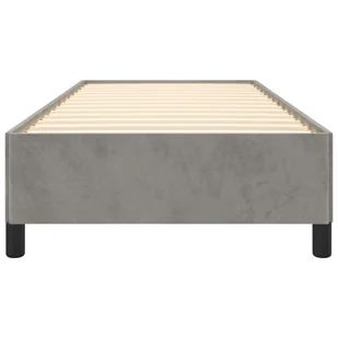 Lumarko Rama łóżka, jasnoszara, 80 x 200 cm, tapicerowana aksamitem - Łóżka - miniaturka - grafika 6