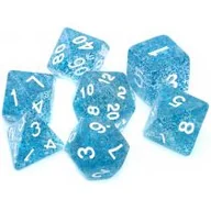 Akcesoria do gier planszowych - Rebel Komplet kości RPG Brokatowe Niebieskie OD 24,99zł - miniaturka - grafika 1