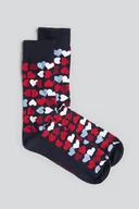 Skarpetki męskie - Skarpetki męskie w serduszka 01038C75WAA - miniaturka - grafika 1
