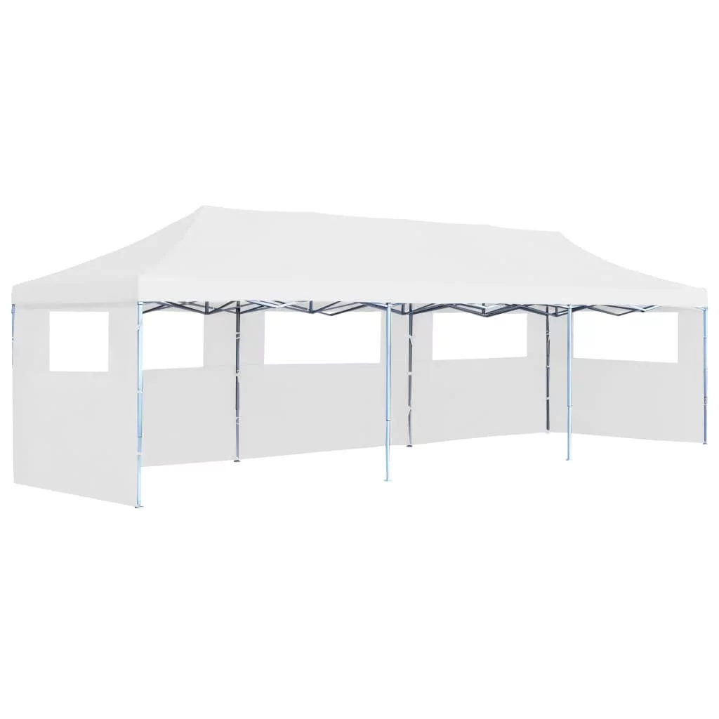vidaXL Składany namiot imprezowy z 5 ścianami bocznymi, 3 x 9 m, biały 48873