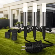 Lampy ogrodowe - Briloner Lampa z grotem ziemnym LED 3925032 12V 3x zestaw startowy stal nierdzewna - miniaturka - grafika 1