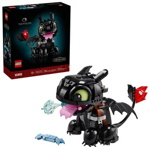 LEGO ICONS 10375 Jak wytresować smoka: Szczerbatek NOCNA FURIA 18+ 784 elementy - Klocki - miniaturka - grafika 1