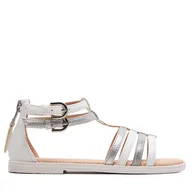 Buty dla dziewczynek - Sandały Geox J Sandal Karly Girl J7235D 054AJ C1Z1N S Biały - miniaturka - grafika 1