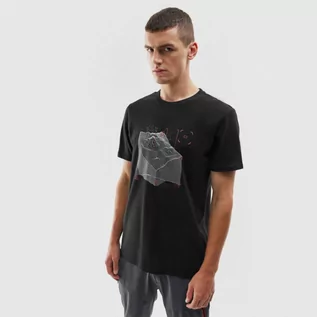 Koszulki sportowe męskie - Męski t-shirt z nadrukiem 4F 4FAW23TTSHM0875 - czarny - grafika 1