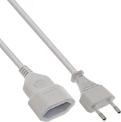 Kable - InLine® Euro-Verlängerung, Eurostecker an Eurokupplung, weiß, 0,5m - miniaturka - grafika 1