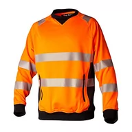 Bluzy damskie - Top Swede 13202902507 model 132 ochrona ostrzegawcza bluza, pomarańczowa/czarna, rozmiar XL - miniaturka - grafika 1