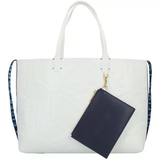 Torebki damskie - Tommy Hilfiger Iconic Tommy Torba shopper 43 cm ecru AW0AW11072-YBL - grafika 1