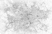 Fototapety - Nice Wall Paryż - mapa czarno biała - fototapeta 320x230 FX3346 - miniaturka - grafika 1