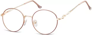 Sunoptic Okulary oprawki okrągłe zerówki metalowe korekcyjne L120 - Okulary korekcyjne, oprawki, szkła - miniaturka - grafika 1