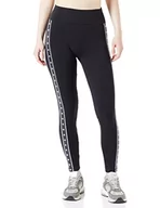 Legginsy - Champion Damskie legginsy Legacy Tape 2.0 z wysokim stanem, czarne, M - miniaturka - grafika 1