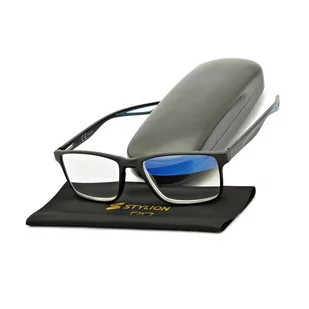 Plusy +3.00 Męskie okulary do czytania korekcyjne Blue Light + Antyrefleks ST315B - Okulary korekcyjne, oprawki, szkła - miniaturka - grafika 1