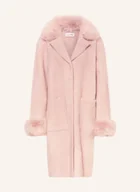 Płaszcze damskie - Joseph Ribkoff Płaszcz Z Odpinanym Sztucznym Futrem rosa - miniaturka - grafika 1