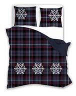 Pościel - Faro, Pościel bawełna, 160x200+2x70x80 cm, Nordic 007 kratka ganatowa - miniaturka - grafika 1