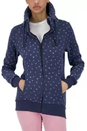 Bluzy damskie - Alife and Kickin VivianAK B damska bluza dresowa, bluza na czas wolny, bluza z zamkiem błyskawicznym, XS-XXL, granatowa melanż, S, granatowy melanż - miniaturka - grafika 1