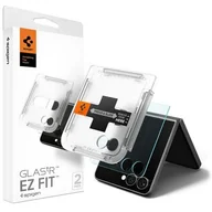 Szkła hartowane na telefon - Szkło hartowane Spigen Glas.Tr Ez Fit HD do Samsung Galaxy Z Flip 7 Przezroczysty (2 szt.) - miniaturka - grafika 1
