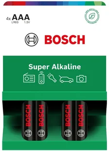 BATERIA BOSCH 4SZT AAA SUPER ALKALINE LR03SA4B/00 - Baterie i akcesoria - miniaturka - grafika 1