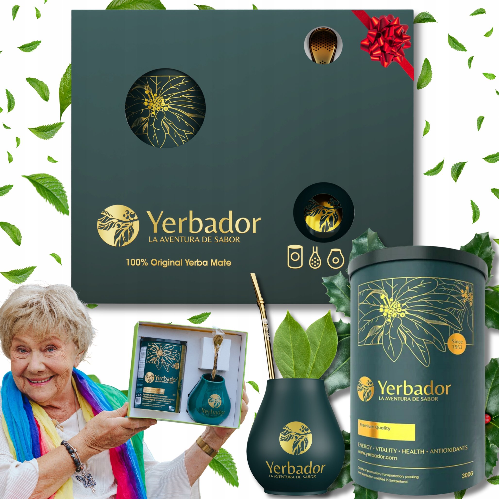 Yerba Mate Zestaw Startowy Yerbador Klasyczne Same Liście Matero Bombilla