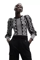 Swetry damskie - Desigual Sweter damski, czarny, S - miniaturka - grafika 1