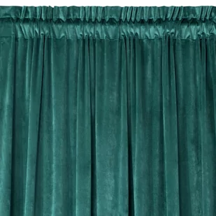 Eurofirany Zasłona welwetowa Rosa na taśmie 140x300 Turkusowa ex-z-rosa-c.tur-140x300-t - Zasłony - miniaturka - grafika 1