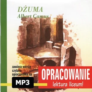 Albert Camus Dżuma-opracowanie Andrzej I. Kordela - Audiobooki - lektury - miniaturka - grafika 1