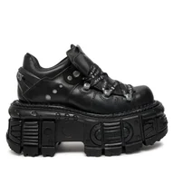 Glany damskie - Glany NEW ROCK M-TANK120NSHLACE-S1 Czarny - miniaturka - grafika 1