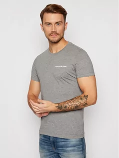 Koszulki męskie - Calvin Klein Jeans T-Shirt Institutional J30J307852 Szary Slim Fit - grafika 1