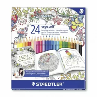 Staedtler Kredki trójkątne 24 kolory Ergo Soft - Kredki, ołówki, pastele i pisaki - miniaturka - grafika 2