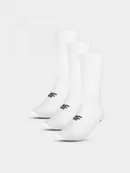 Skarpetki damskie - Damskie skarpetki basic (3-pack) 4F 4FWMM00USOCF279 - białe - miniaturka - grafika 1