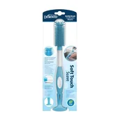 Akcesoria do karmienia - Dr Brown's Szczotka do czyszczenia butelek z silikonowym włosiem - niebieska - miniaturka - grafika 1