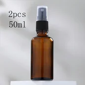 Pozostałe akcesoria kosmetyczne - TEMU 2 szt. Butelki do rozpylania w żółtym szkle z czarnymi pokrywkami - 15 ml, 30 ml, 50 ml Szczelne i wielokrotnego użytku Idealne do olejków - miniaturka - grafika 1