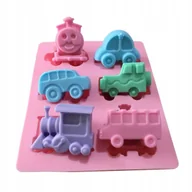 Prace ręczne dla dzieci - Forma foremka silikonowa do mydła Tomek pociąg 6 szt. - miniaturka - grafika 1