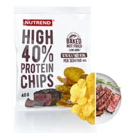 Chipsy - Nutrend High Protein Chips juicy steak 40G przekąska wysoko białkowa 16g - miniaturka - grafika 1