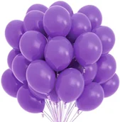 Balony i akcesoria - Balony pastelowe, matowe, fioletowy, plum 50 szt. - miniaturka - grafika 1
