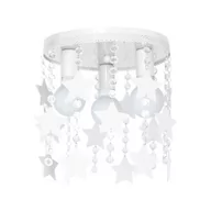 Lampy sufitowe - Milagro Plafon LAMPA sufitowa STAR 1127 dziecięca OPRAWA z kryształkami gwiazdki crystal białe 1127 - miniaturka - grafika 1