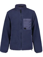 Odzież trekkingowa męska - Icepeak Dwustronna kurtka polarowa "Akem" w kolorze granatowym - miniaturka - grafika 1