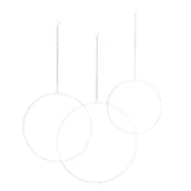 Dekoracje domu - Dekoracja wisząca Tara White 3szt. - miniaturka - grafika 1