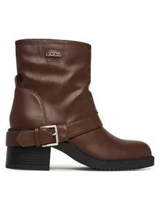 Guess Botki FLFIJI ELE10 Brązowy - Botki damskie - miniaturka - grafika 1